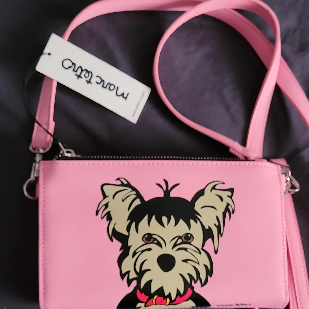 NWT Marc Tetro Pink Crossbody/ Wristlet Wallet Bag - Picture 3 of 16